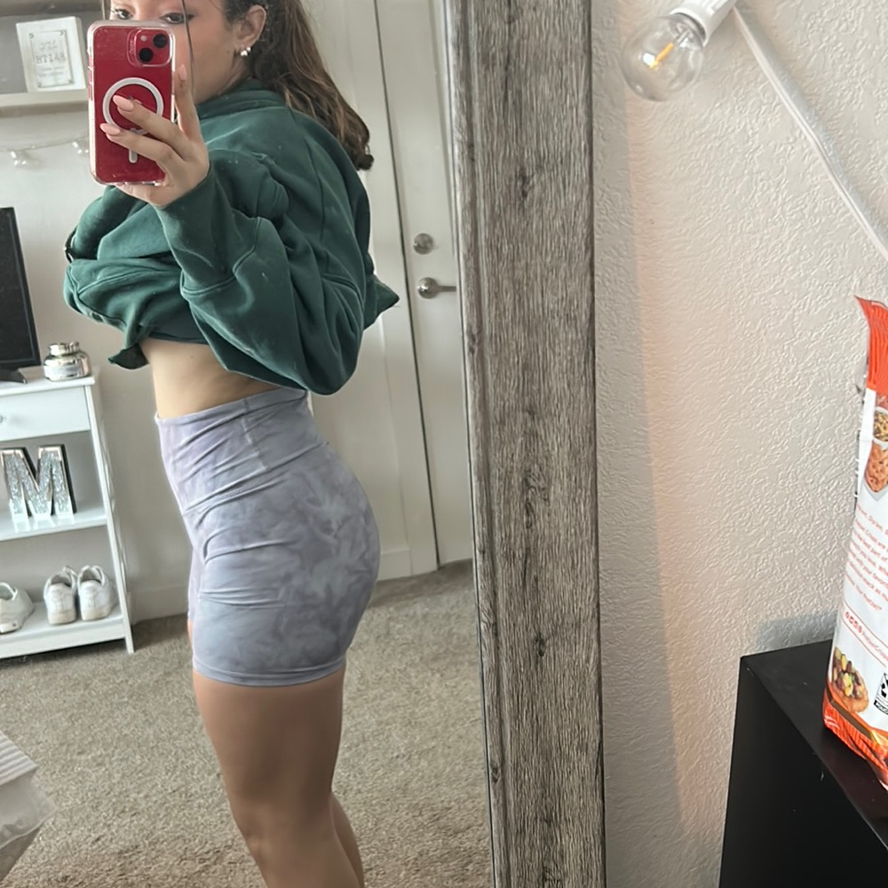 Purple marble bike shorts